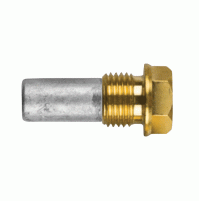 Pencil anode complete with brass plug th.1/4'' for Nanni Diesel -  Ø 10 L.18 - 802100T - RKCV